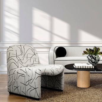 Tobi Occasional Chair  Black & White