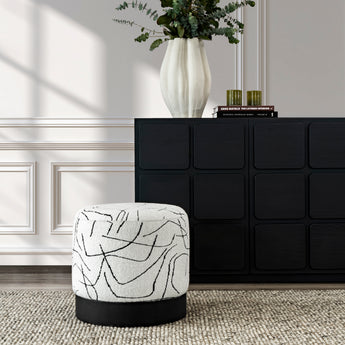 Brooklyn Stool  Black & White