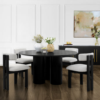 Addison Dining Chair Natural - Black Legs