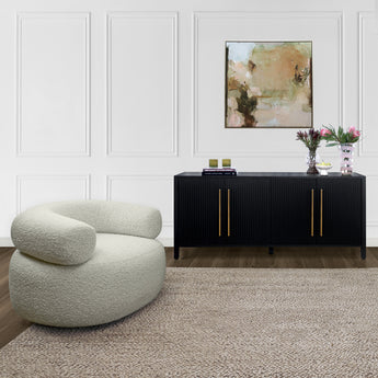 Teddy Swivel Occasional Chair Ivory