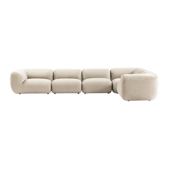Infinity 5 Seat Corner Modular Sofa Taupe