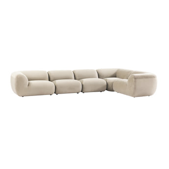 Infinity 5 Seat Corner Modular Sofa Taupe