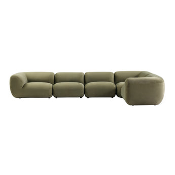 Infinity 5 Seat Corner Modular Sofa Sage