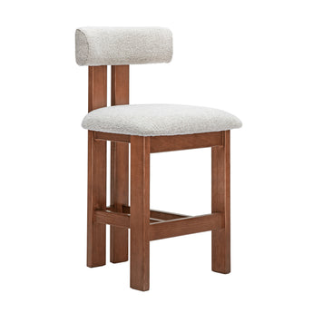 Addison Kitchen Stool Natural - Walnut Legs