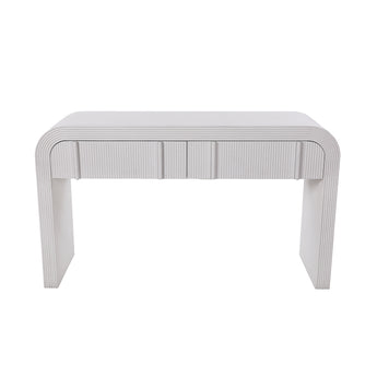 Bishop Console Table  Ivory/White Ash