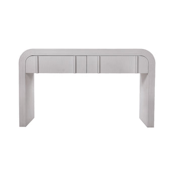 Bishop Console Table  Ivory/White Ash