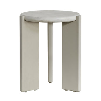 Canyon Natural Quartz Side Table Porcelain