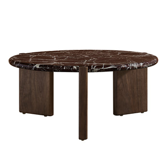 Canyon Marble Coffee Table Walnut