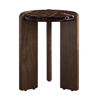 Canyon Marble Side Table Walnut