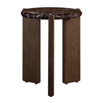 Canyon Marble Side Table Walnut