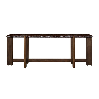 Canyon Marble Console Table Walnut