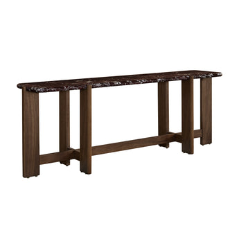 Canyon Marble Console Table Walnut