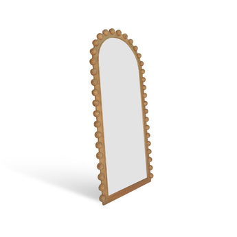 Cove Floor Mirror  Natural Timber