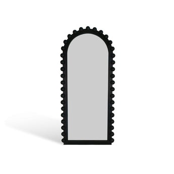 Cove Floor Mirror  Black  Timber