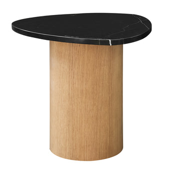 Freeform Marble Side Table Black