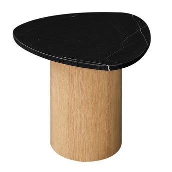 Freeform Marble Side Table Black