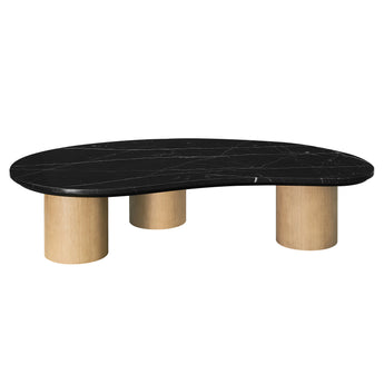 Freeform Marble Coffee Table Medium Black