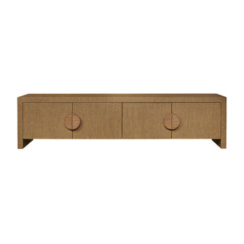 Lamrock Entertainment Unit Grasscloth Brown