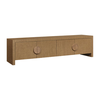 Lamrock Entertainment Unit Grasscloth Brown