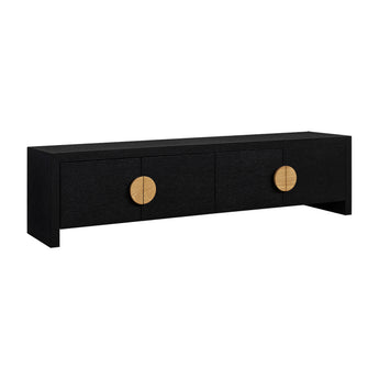 Lamrock Entertainment Unit Grasscloth Black